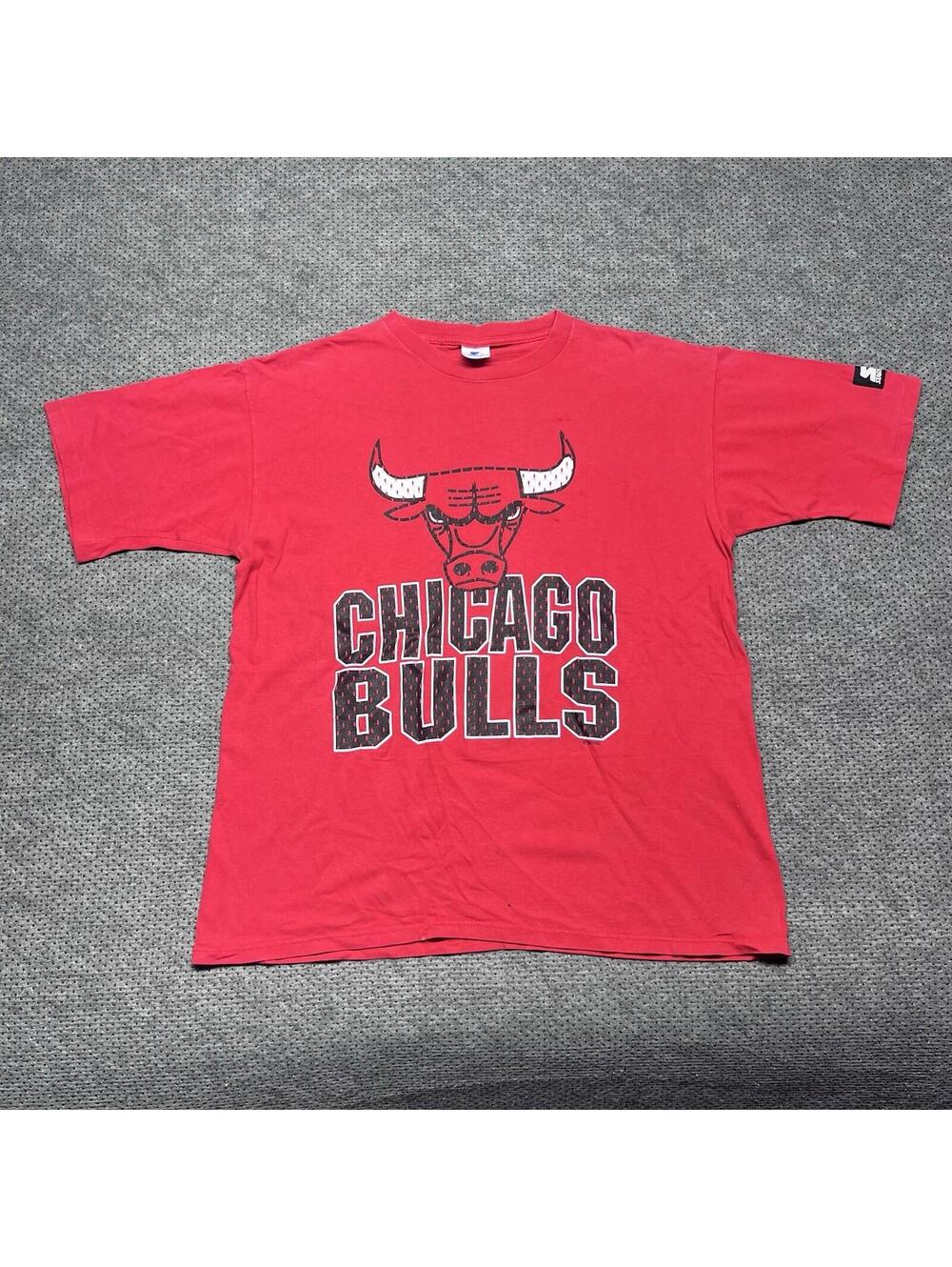 Vintage 90S Starter Chicago Bulls t-Shirt Medium National Basketball Association